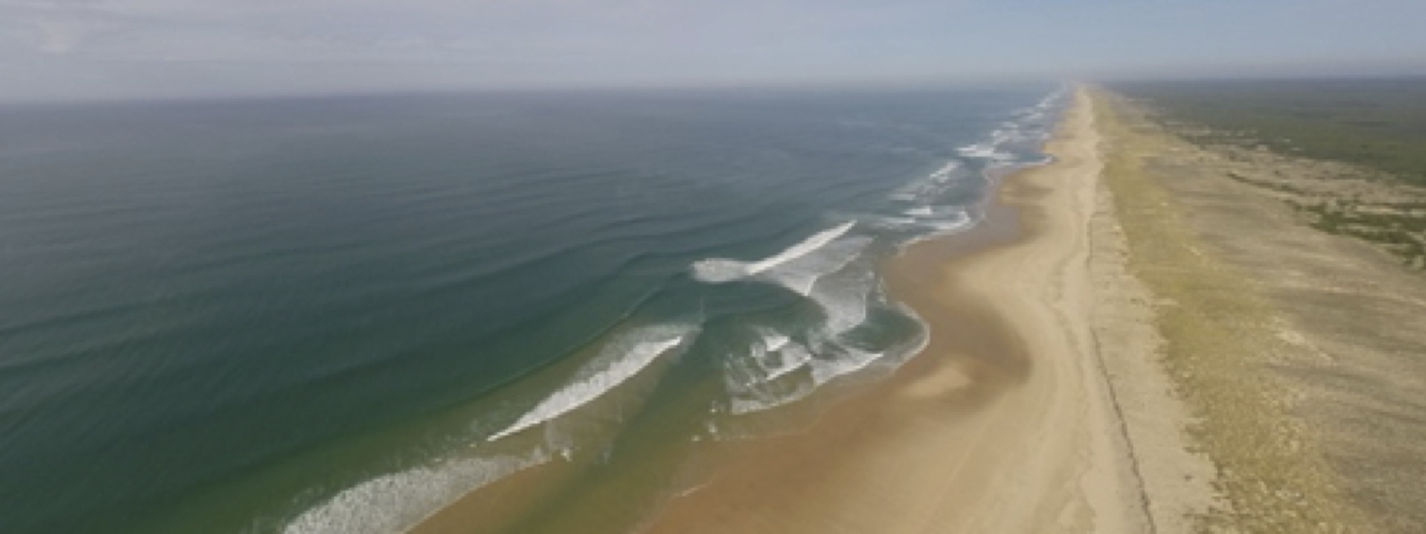 Aerial view of the Truc Vert beach